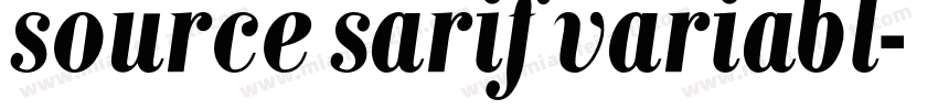 source sarif variabl字体转换